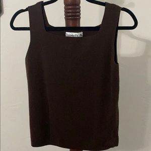 Sleeveless Chocolate knit top